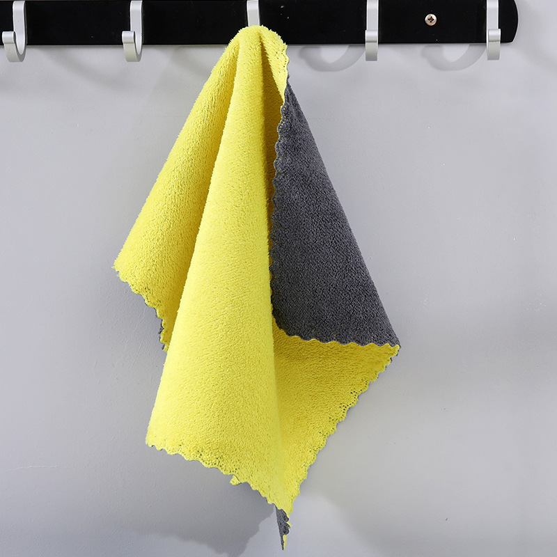 Cleaning Towel Car Wash Towel Thickened Absorbent Coral Velvet Wiping Towel Car Special Cleaning Wipes