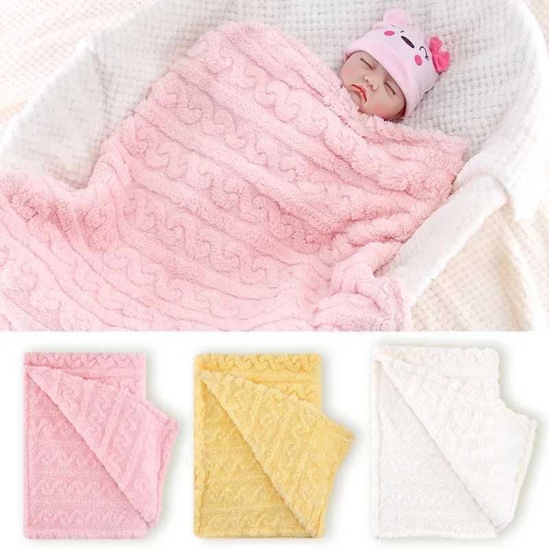 Childrens blanket lightweight comfortable solid color taffeta baby blanket super soft newborn swaddle blanket warmW240810