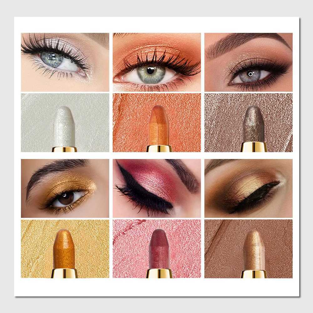 Highlighter Gloss Eyeshadow Pencil Double End Beads Bright Flash Eyeshadow Stick Anti Sweat Long High Color Eyeshadow MakeupCL240812
