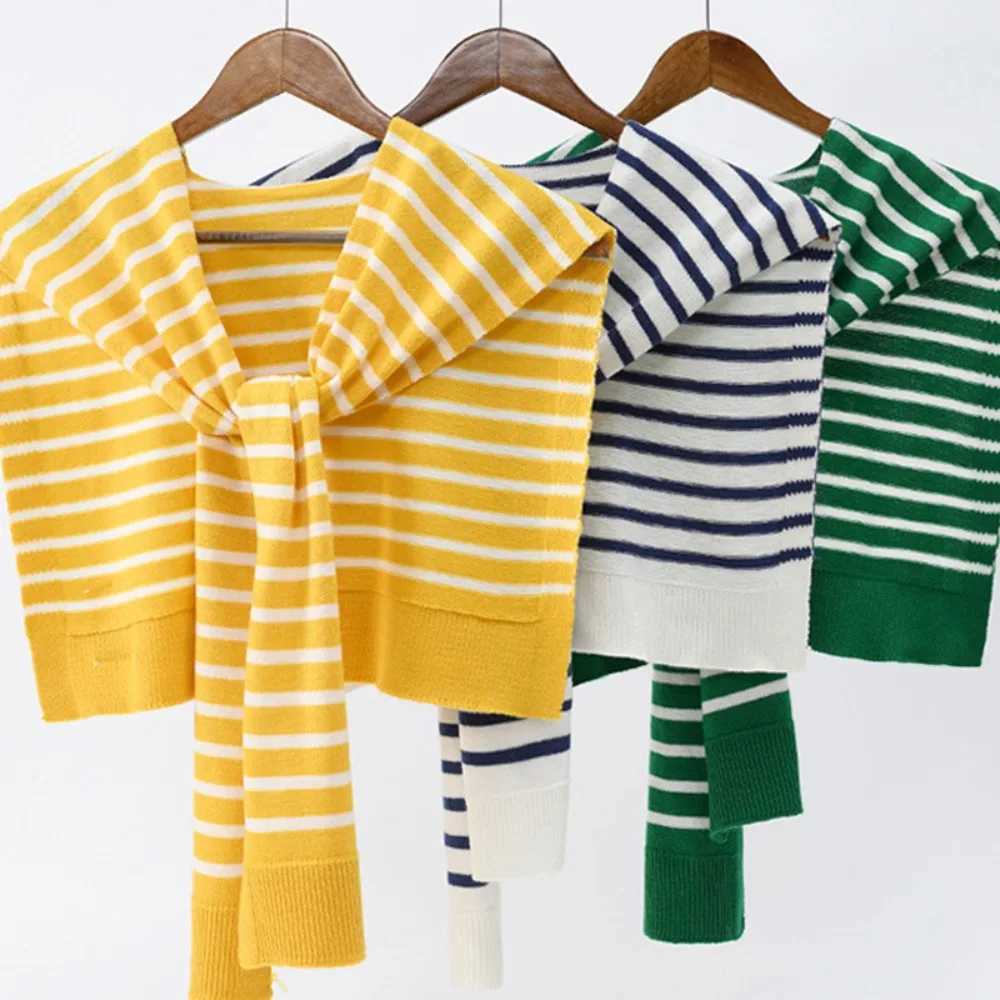 Mens clothing decoration womens shirt shoulder wool Korean scarf knitted shawl strip wrapping womens wool scarf W240810