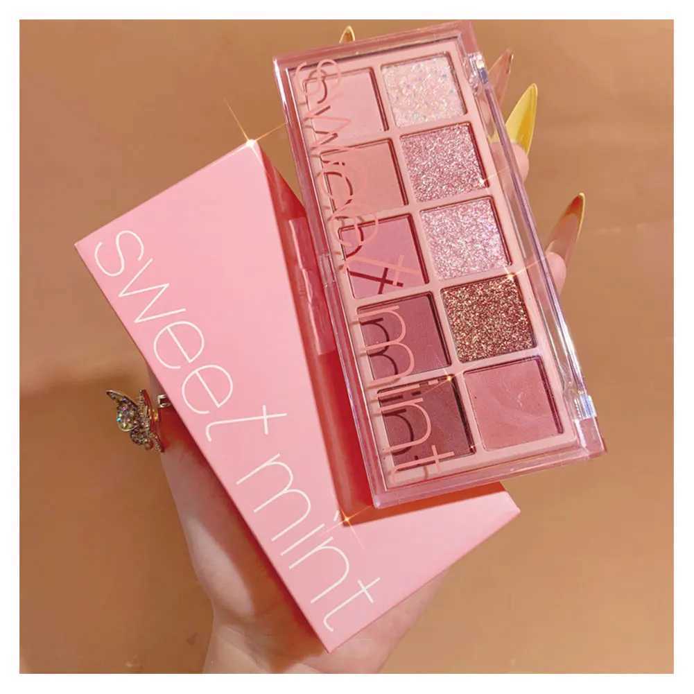 10 Colors Eyeshadow Pearly Matte Earth Color Eyeshadow Palette Shiny Sequins Eye Shadow Eye Pigments Long Lasting MakeupCL240812