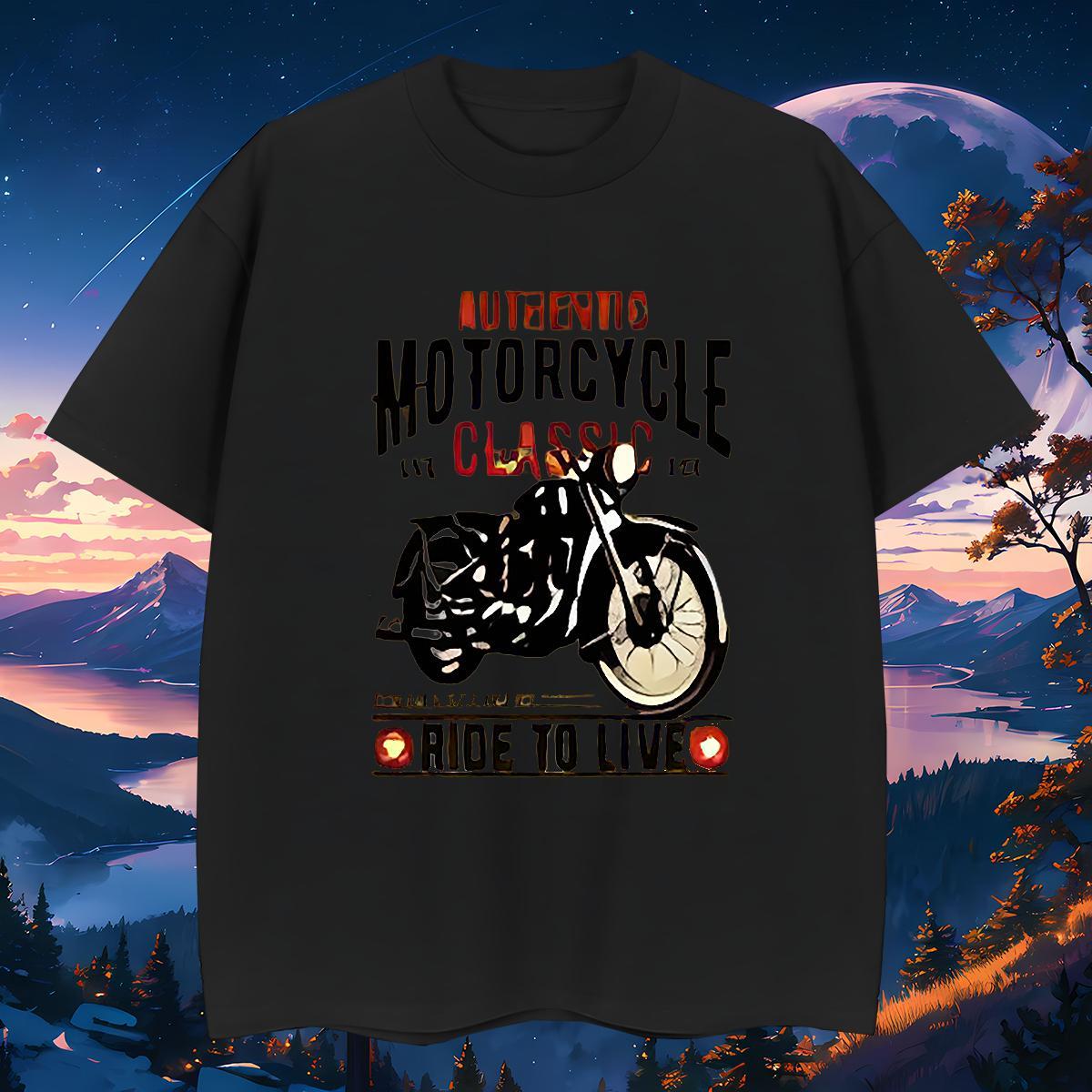 Soft Men Tshirts Motorcycle 230g Cotton Outdoor Breathable Crew Neck T shirt Oversized DIY Customized Tees