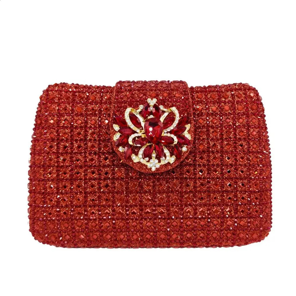 Womens GreenRed Diamond Bag Crystal Formal Evening Dress Wallet Wedding Ball Handbag Dinner 240810