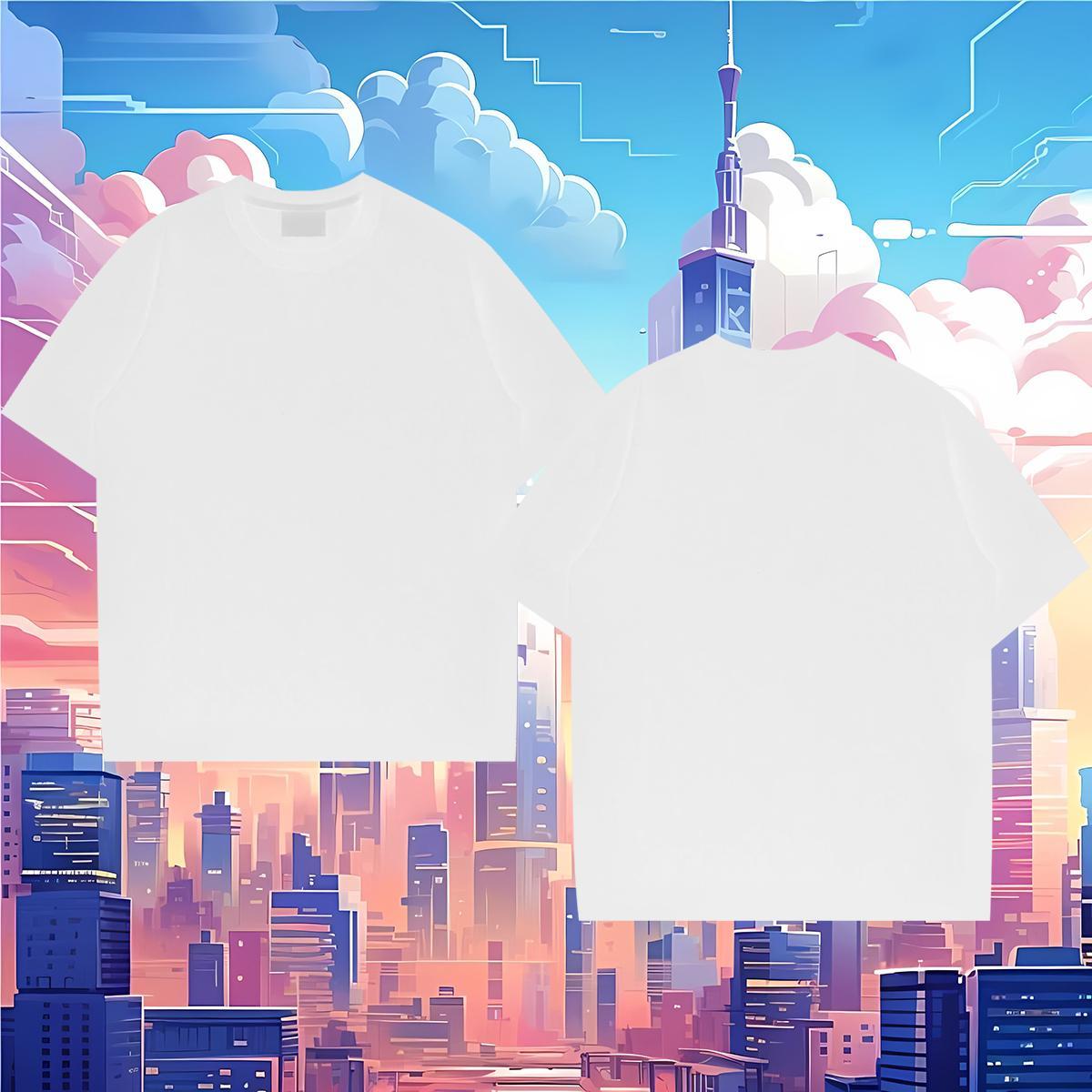 Casual New T Shirt For Man skull Clothings 230g 100% Cotton Street Casual Unisex Customized Print Pure Cotton Men Clothes T-Shirt