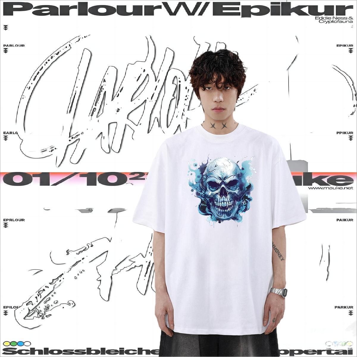 2024 New Mens T Shirts angry Tees Shirts 230g Cotton Outdoor Loose Fit DIY Printed Breathable Short Sleeve Tshirts