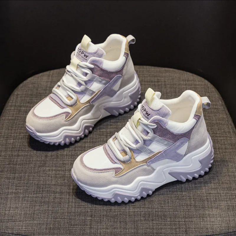 Ddmysports Igh Bang Dad Women S Spring And Autumn Season New Pine Cake Thick Sole Elevated Fashion Casual Versatile Sports Shoes Outdoor