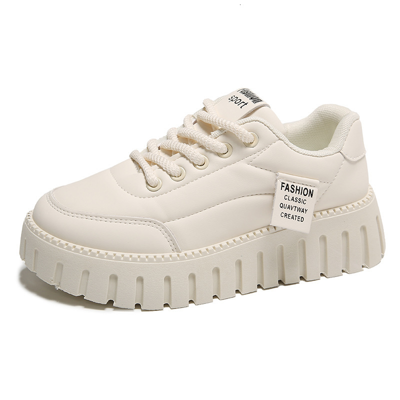 Ddmysports Little White Female Spring New Student Korean Edition Instagram Trendy Versatile Thick Sole Board Casual Shoes YB Outdoor