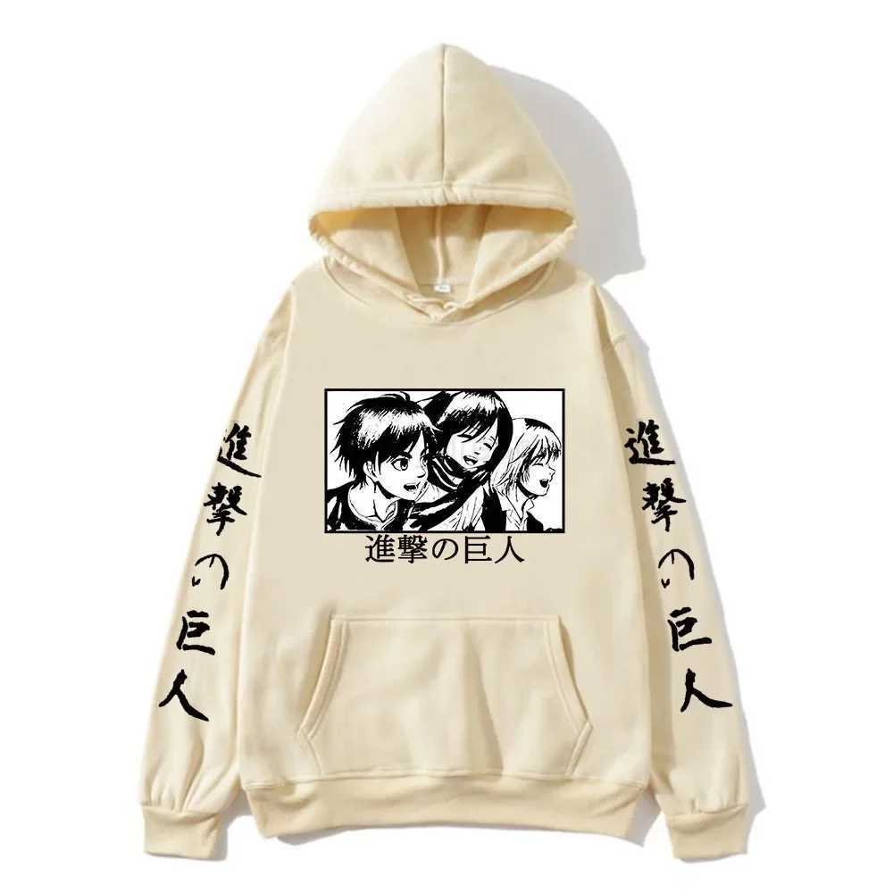 Attack On Titan Sweatshirt Eren Yeager Hoody Mikasa Ackerman Pullovers Anime Graphic Plus Size Hoodie Women Sweatshirts ClothesXJ240812