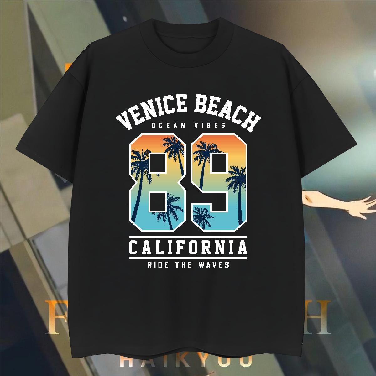 Loose Fit Men Clothes T-Shirt letter 230g Cotton Daily Outfit Breathable T shirt Custom Cartoon DIY Customized Tee Shirt