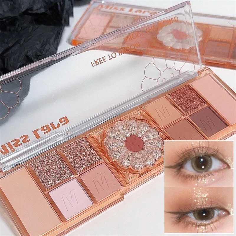 Daisy Flower 12 Color Highlighter Eyeshadow Orange Brown Blush Palette Multi-purpose Plate Korea Eye Pigment Powder CosmeticCL240812