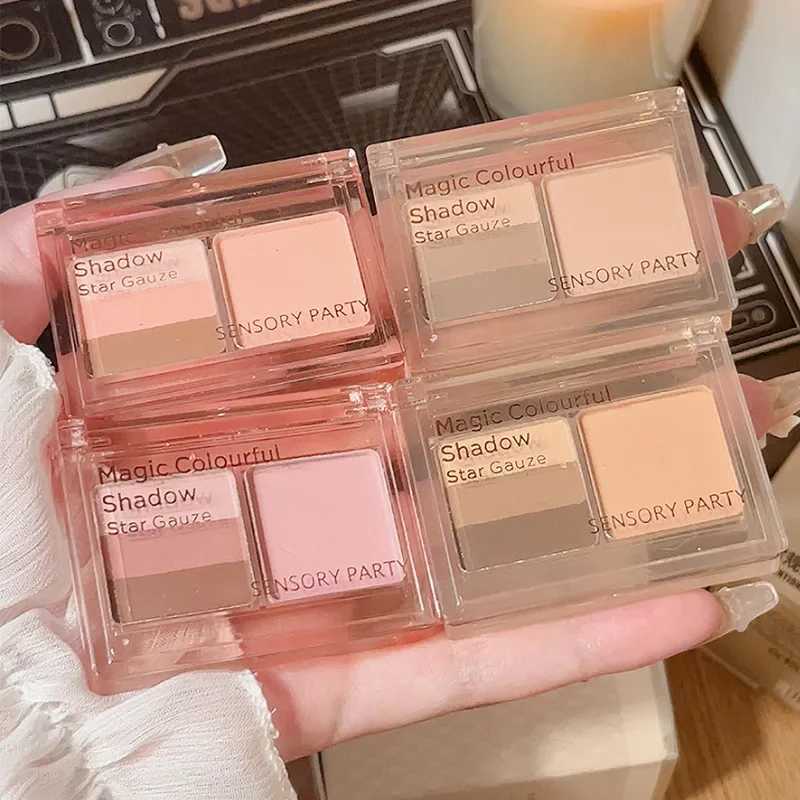 4 Colors Mini Eyeshadow Palette Pink B Natural Matte Eye Shadow Palette Long Lasting Korean Contour Powder Pigment MakeupW241212