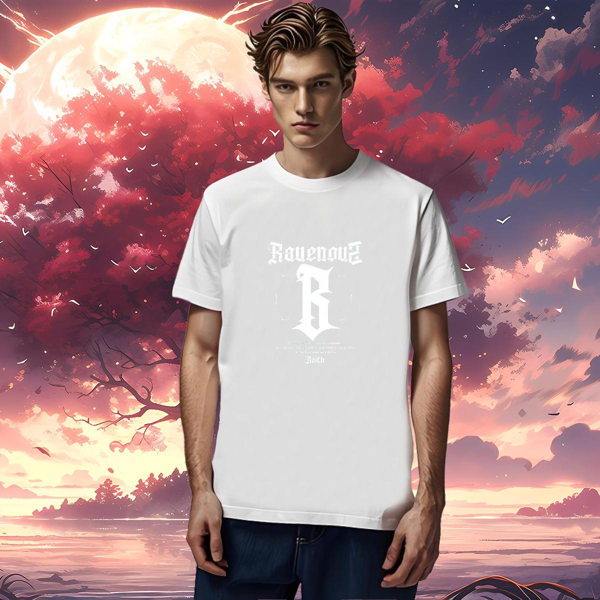 DIY Customized 230g 100% Cotton T Shirts Men letter Spring Summer Tshirts Tops Tees Breathable Short Sleeve Soft Plus Size Custom