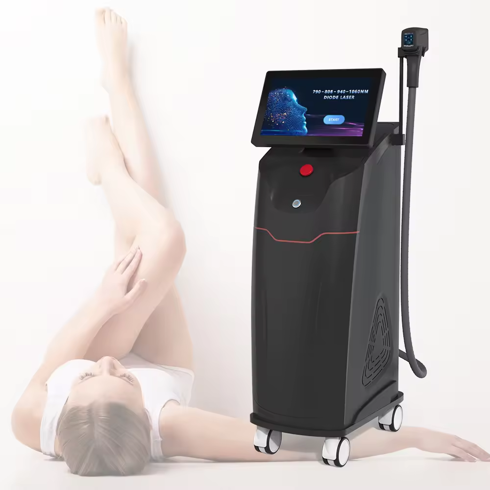 Salon Beauty Products 808/790/940/1060nm Diode Laser 1800W 4 Wavelength Hair Permanent Removal Professional Ice Titanium Laser Hair Removal Machine CE