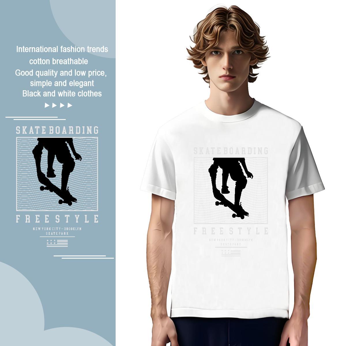 Designer Fashion T shirt 230g Cotton Tshirts Daily Outfit Round Neck Short Sleeve Anime Classic Polos