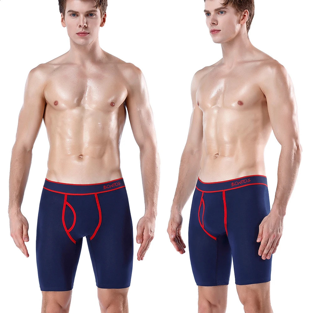 5Pcs Set Long Boxer Men Underwear Male Underpants Panties Sexy Clavin Underware Calzones BoxerShorts Boxer Shorts Homme Trunk 240812