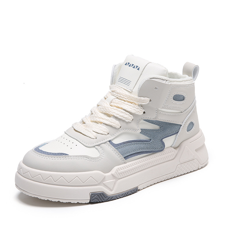 Ddmysports Autumn Winter New Thick Sole Little White Student Igh Top Sports Board Korean Edition Trendy Casual Running Shoes Outdoor
