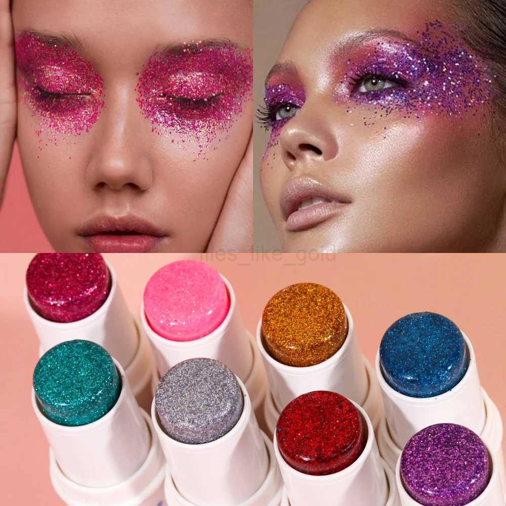 Big sequin flash stick self-adhesive eye flash multi-functional nail hair body flash gel flash art loose sequin cream W240812