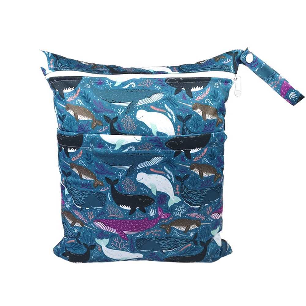 Double zipper washable cloth diaper W240812