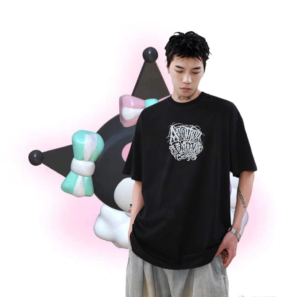 New Designer T-Shirts The Cross Tees Shirts 100% Cotton 230g Hip Hop Unisex Skull Pure Cotton Men Clothes T-Shirt