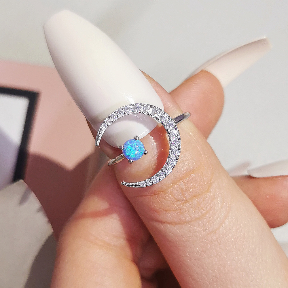 Sterg Sier Colorful Zircon CZ Dia Wedding Rings for Women - Adjustable Open Ring