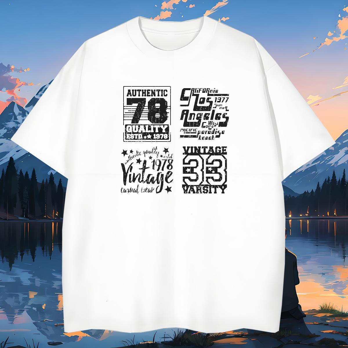TOP Quality Tshirts letter 230g 100% Cotton Casual Beach Breathable Short Sleeve Mens T Shirts White Plus Size Free Shipping Tops