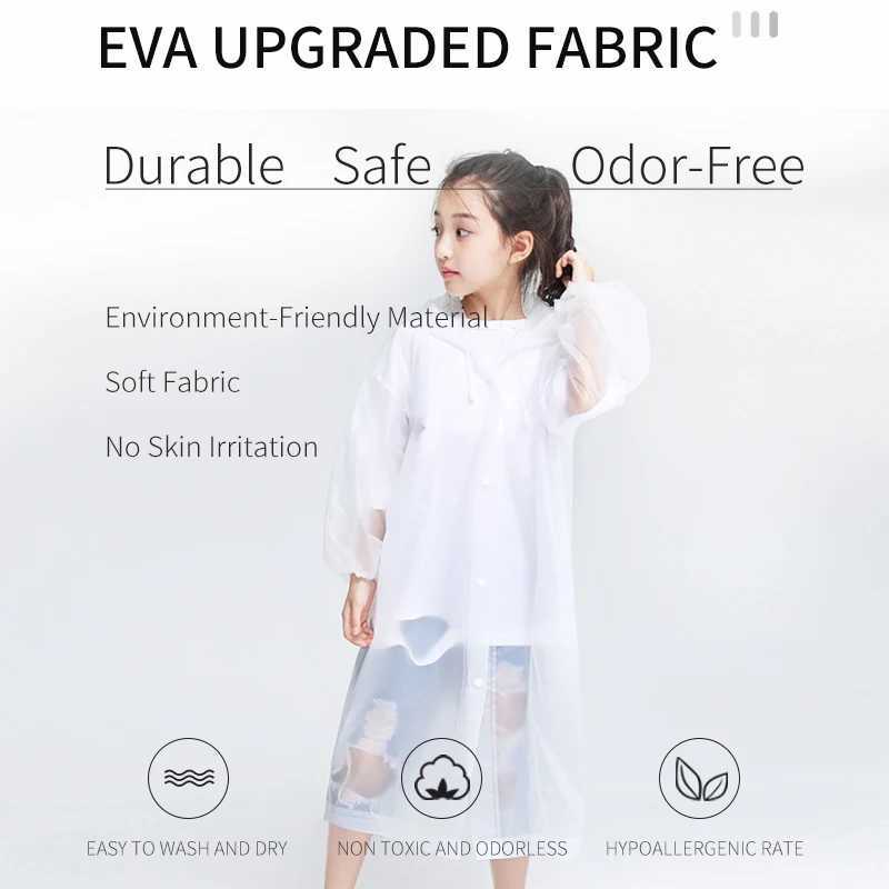 Disposable Kid Rain Coat 1PCS Portable Waterproof Child Rain Coat EVA Cute Kids Raincoat Impermeable Poncho for Children Y240810