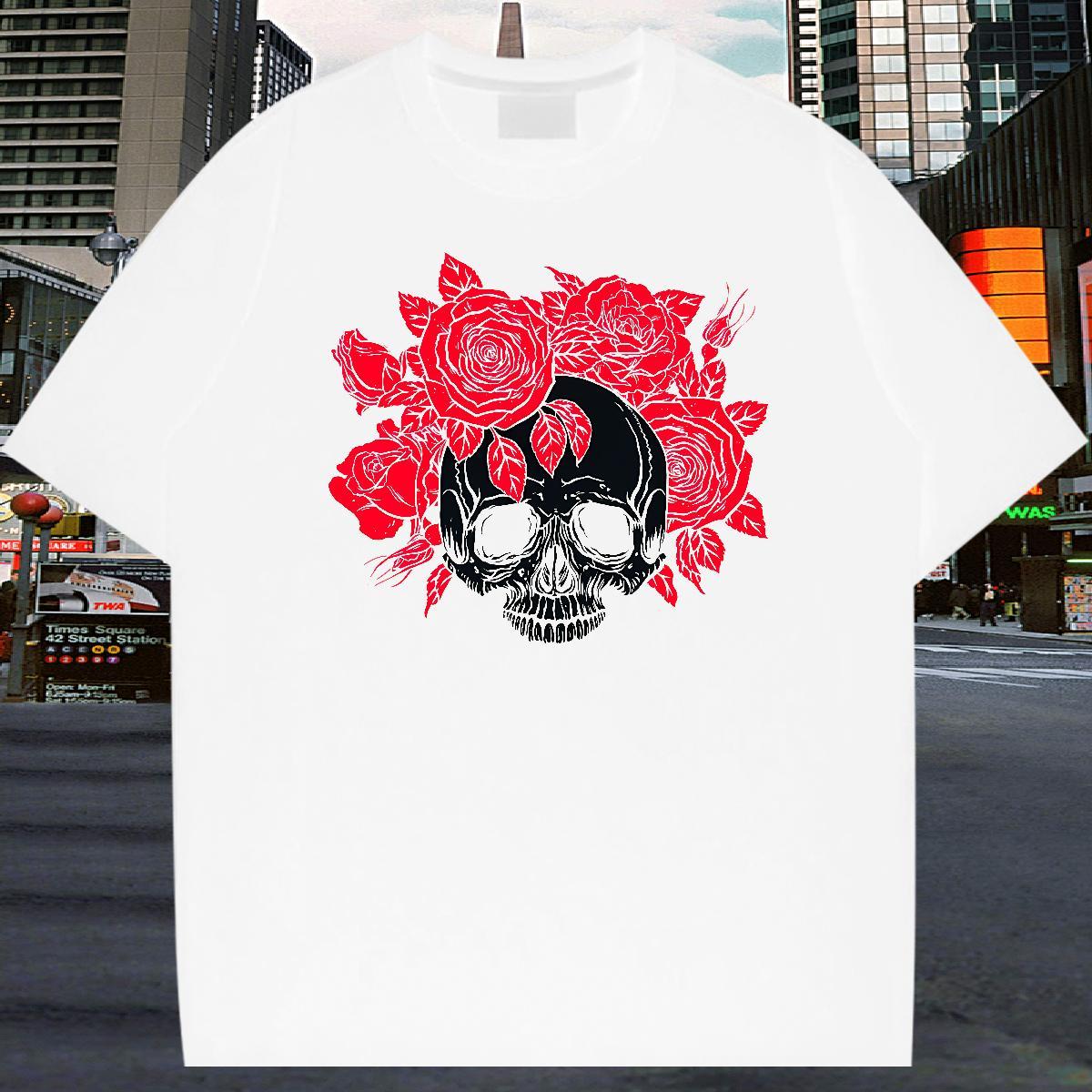 2024 New T Shirt For Man flower Tops Shirt 230g 100% Cotton Casual Beach Classic Custom Anime Breathable Short Sleeve Tshirt for Man Woman