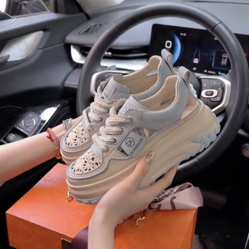 Ddmysports Thick Soled High Rise Sandals Women With A Small White Hollow Top New Breathable Sports And Leisure Dad Shoes For The Summer Of Outdoor Sho