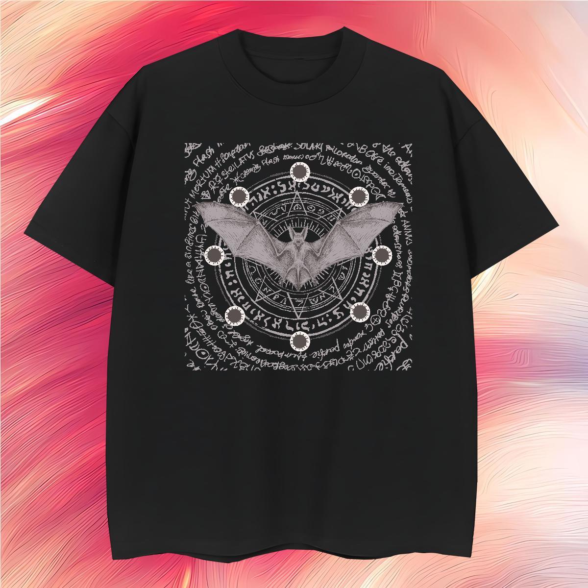 Cool bat Men T Shirts Hip Hop Men Tops Tees 100% Cotton 230g Customized Breathable Crew Neck Oversized 4XL Clothings