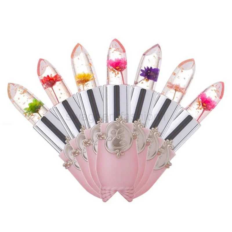 Moisturizer Lip Gloss Transparent Jelly Flower Lipstick Temperature Color Change Waterproof Makeup Lip Balm Cosmetic Makeup ToolXJ240812