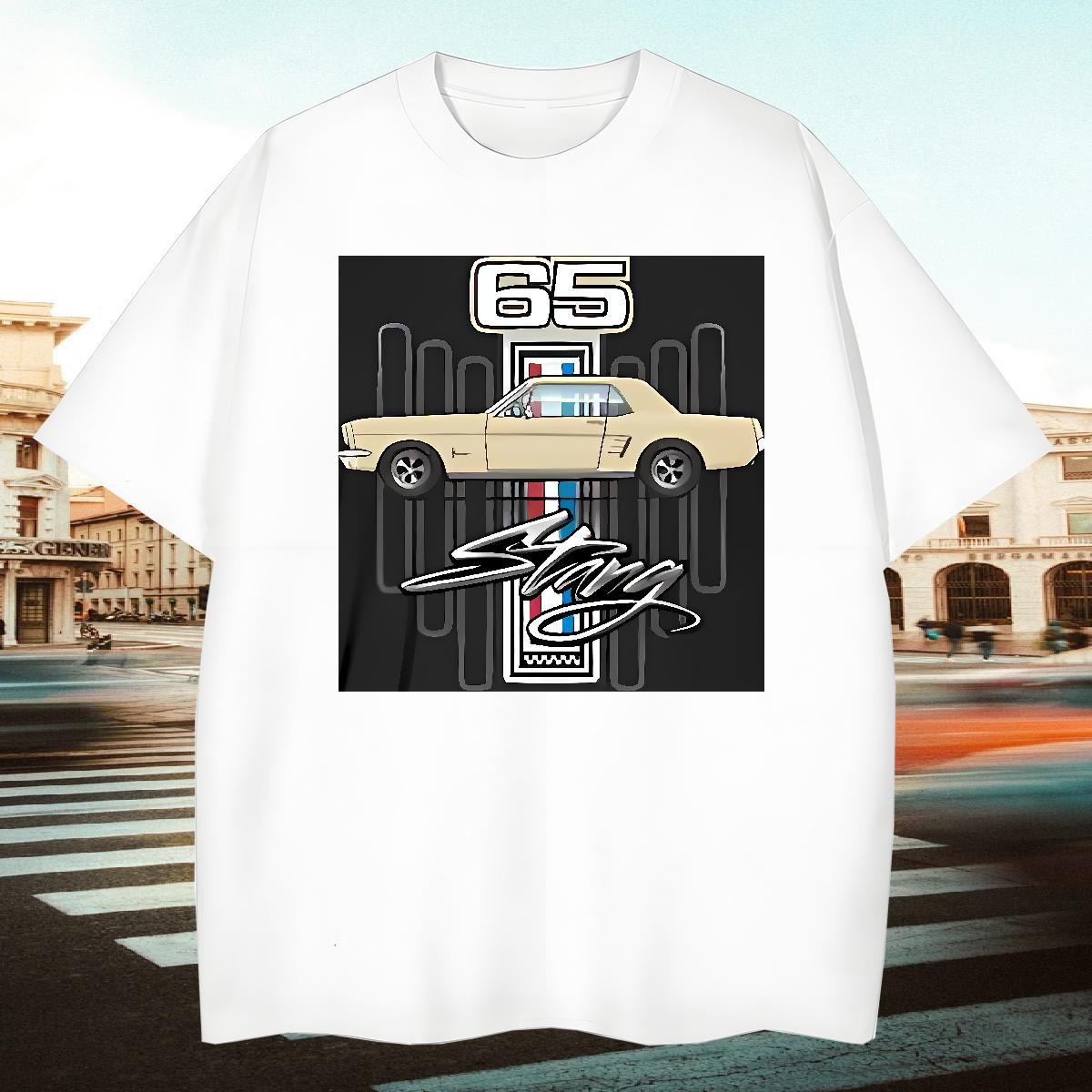 Free Shipping Men Tshirts Sports Casual 230g Pure Cotton Black White Crew Neck Breathable car T-Shirts 2024 DIY Tees
