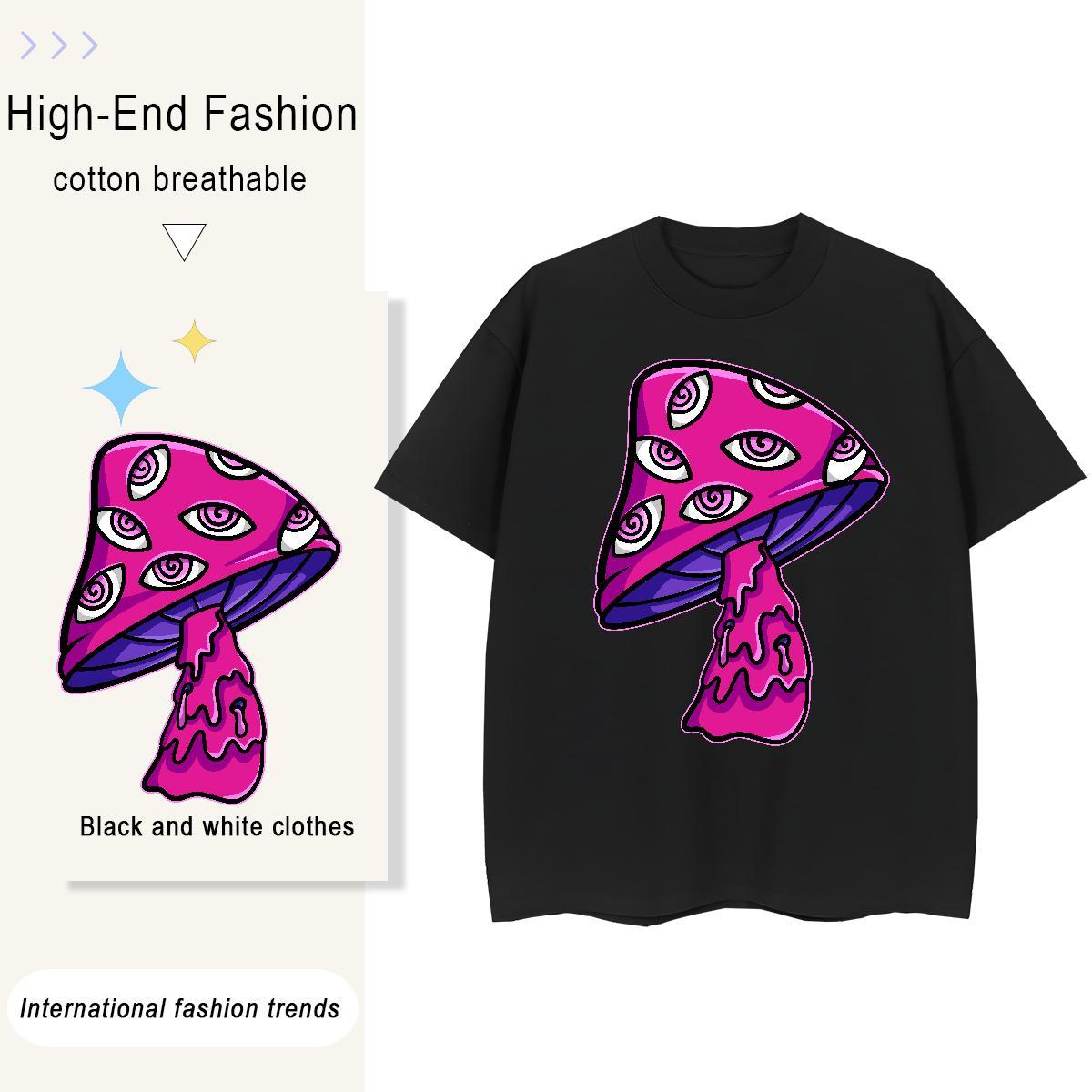 Loose Fit Men Tops Tees Spring Summer 230g Pure Cotton Cartoon Printing L-4XL Breathable ET Men T Shirts 2024 Summer Tshirts