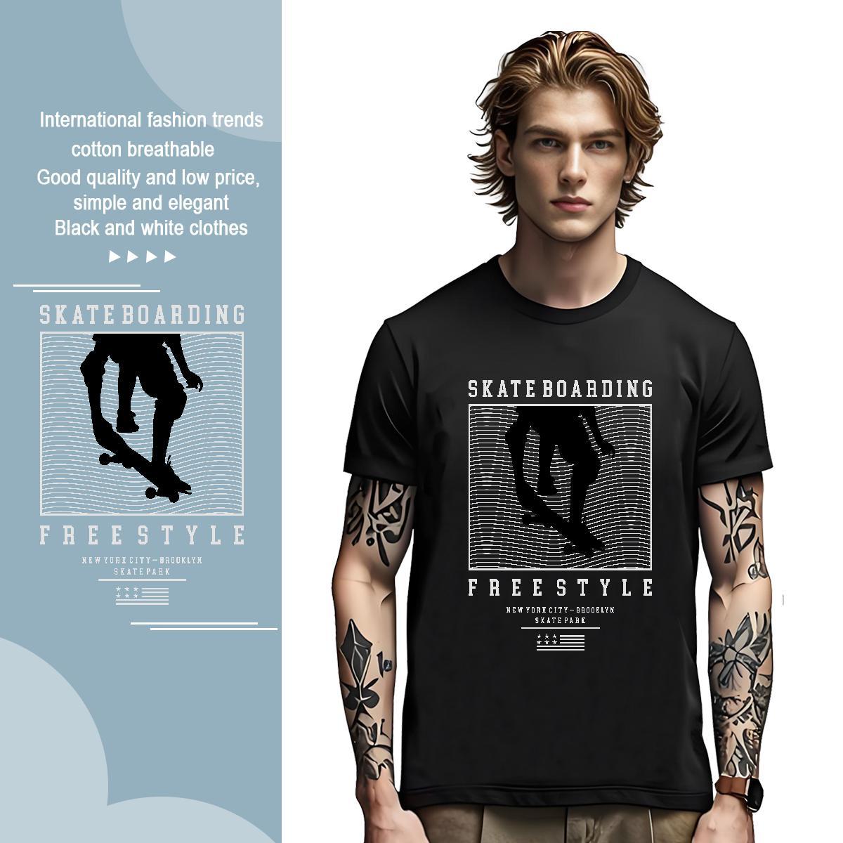 Designer Fashion T shirt 230g Cotton Tshirts Daily Outfit Round Neck Short Sleeve Anime Classic Polos
