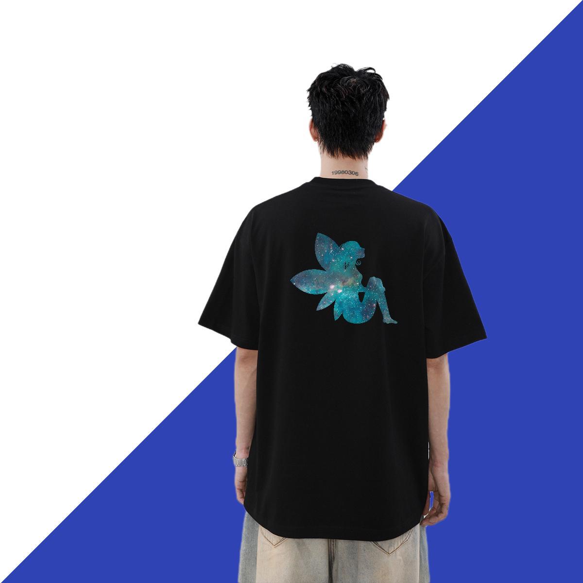 DIY Customized Mens T Shirts portrait Wear 230g Cotton High Street Hip Hop Brand Oversized Breathable Soft Men Tshirts