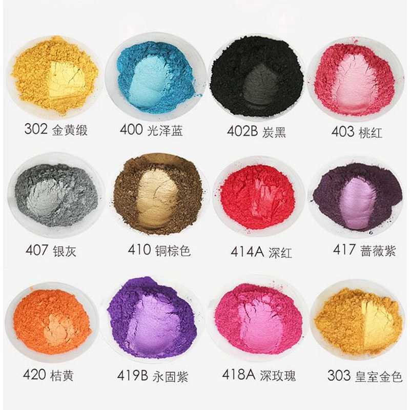 Silver White Color Mica Paint Pigment Powder Pearlescent Shimmer Powder Makeup DIY Eyeshadow Soap Dye Dust PowderCL240812