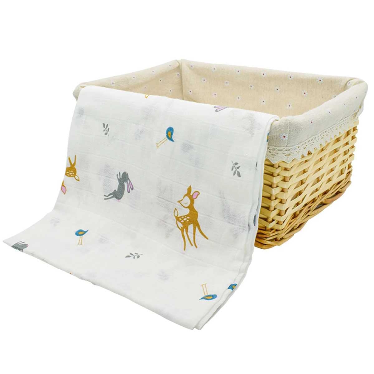 1 piece of fine cotton fabric 100% pure cotton baby birds nest soft newborn packaging INS style baby blanket 120 * 110CMW240810