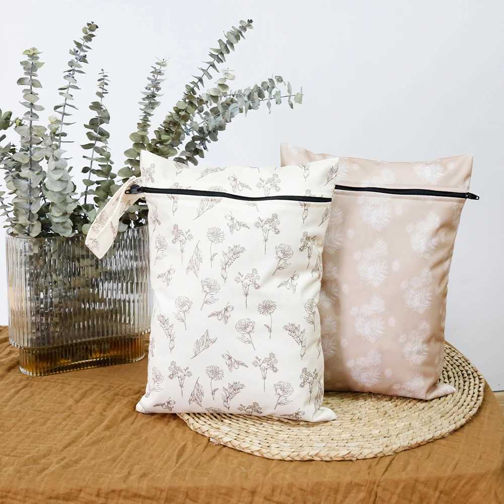 Elinfant 2PCS Baby Urine Bag New Material Recycling PUL Storage Outdoor Wet/Dry Bag W240812