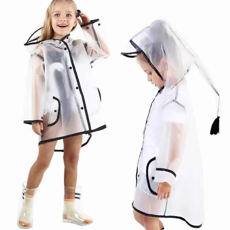 Cute Kids Children Raincoat Outdoor Waterproof Rain Poncho Children Impermeable Rain Coat Boy Girl Student Rainsuit Gift Y240810