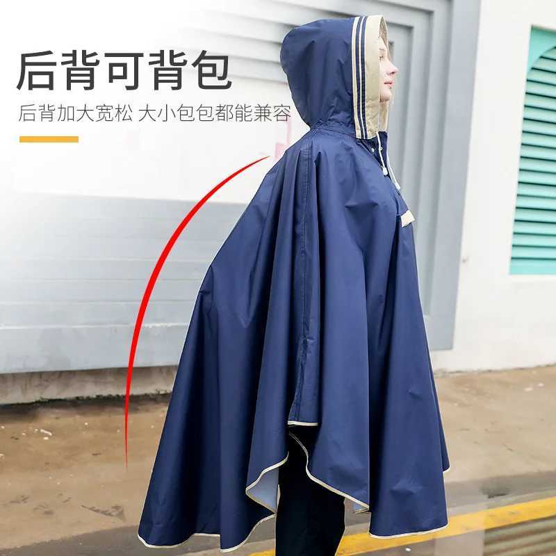 Adult Children Raincoat Kids Waterproof Parent-child Rain Coat Cover Riding Poncho Hooded Family Camping Travel Rainwear Y240810