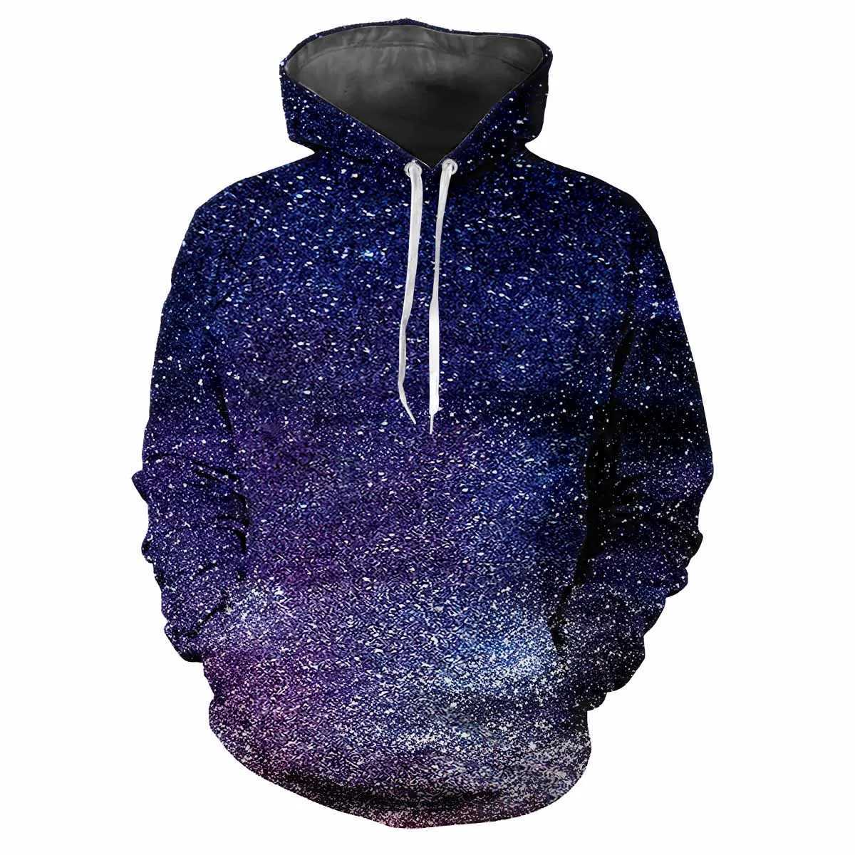 Space 3D Science Fiction Harajuku Printed Street Fashion Adventure Personalized Mens Womens Soft Fashion Street Hip Hop HoodieXJ240812