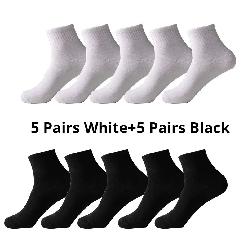 10 Pairs Mens Breathable Comfortable Socks Office Casual Business Sock For Sneakers Shoes Stocking Work For All Seasons 24