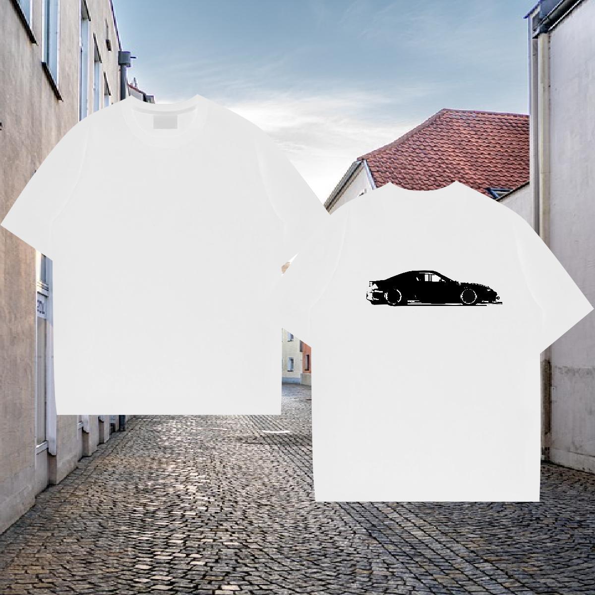 Fashion Casual Mens T Shirts car Clothings 230g Pure Cotton Hip Hop Comfortable DIY Short Sleeve Soft Mens Tshirts