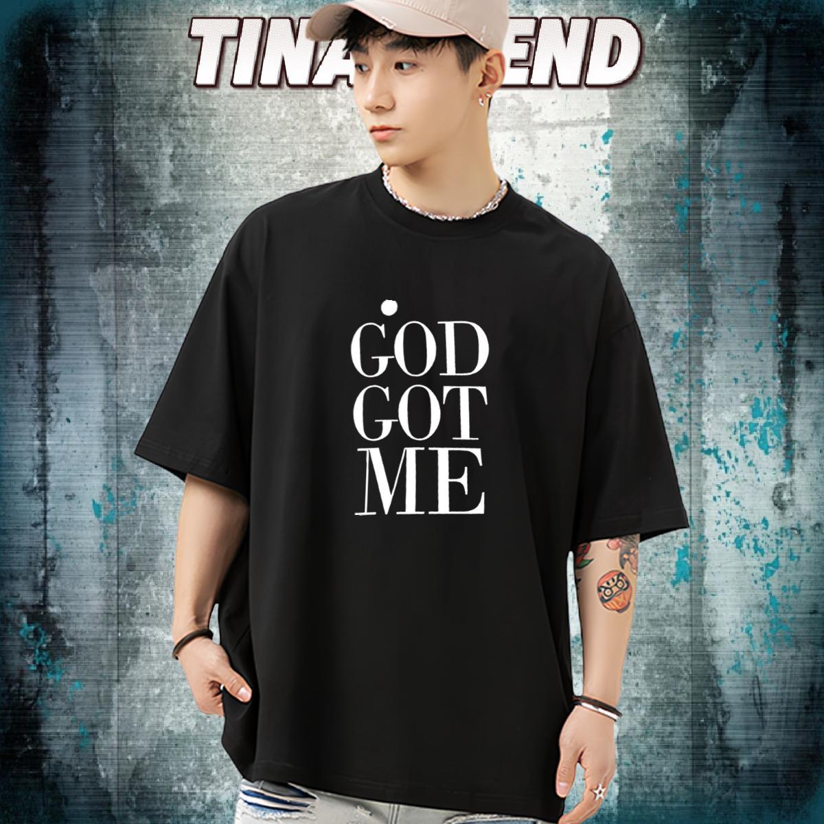 Casual New Men T Shirts letter Tops Tees 100% Cotton 230g Sport Unisex Anime Pure Cotton Tshirt for Man Woman