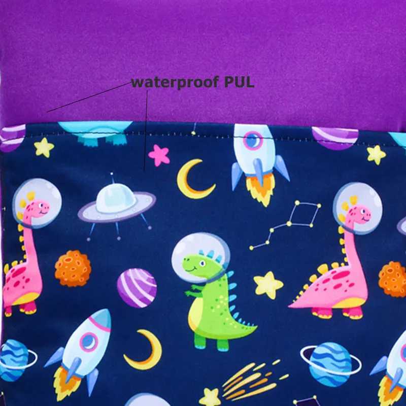 Pororo baby reusable diaper bag mother waterproof toy clothing storage bag two bags with dry wet separation beach bag size 25 * 35cm W240812