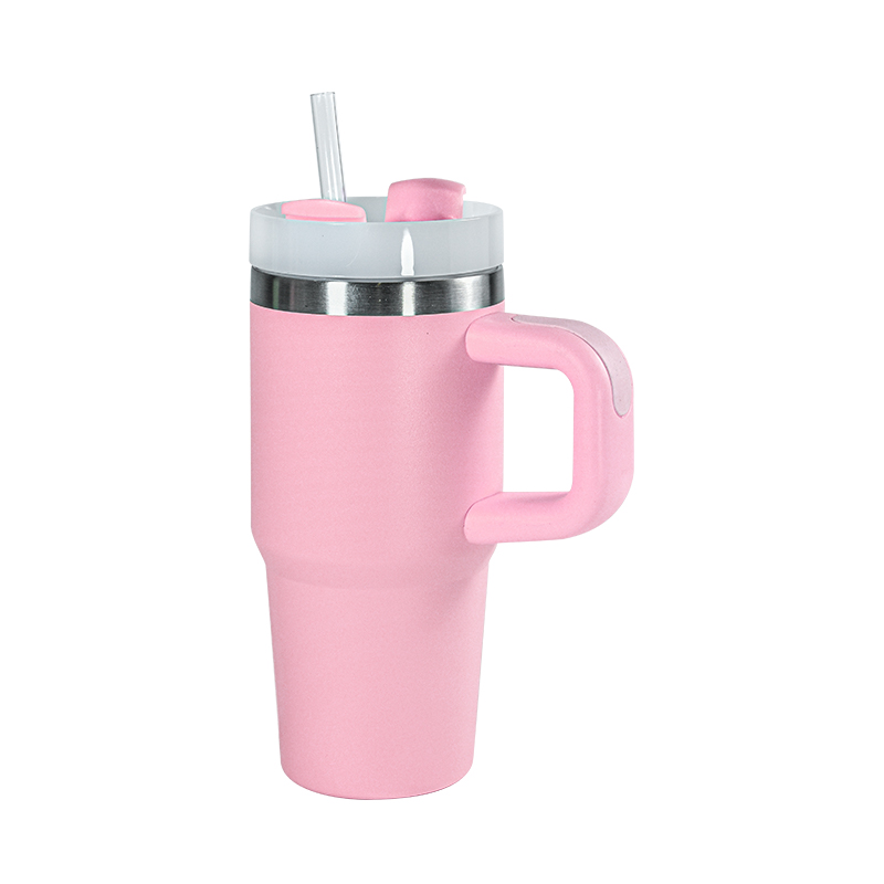 14oz Reusable Tumbler with Handle and Straw Stainless Steel Insulated Travel Mug Tumbler Insulated Car Cup Keep Drinks Cold Mini
