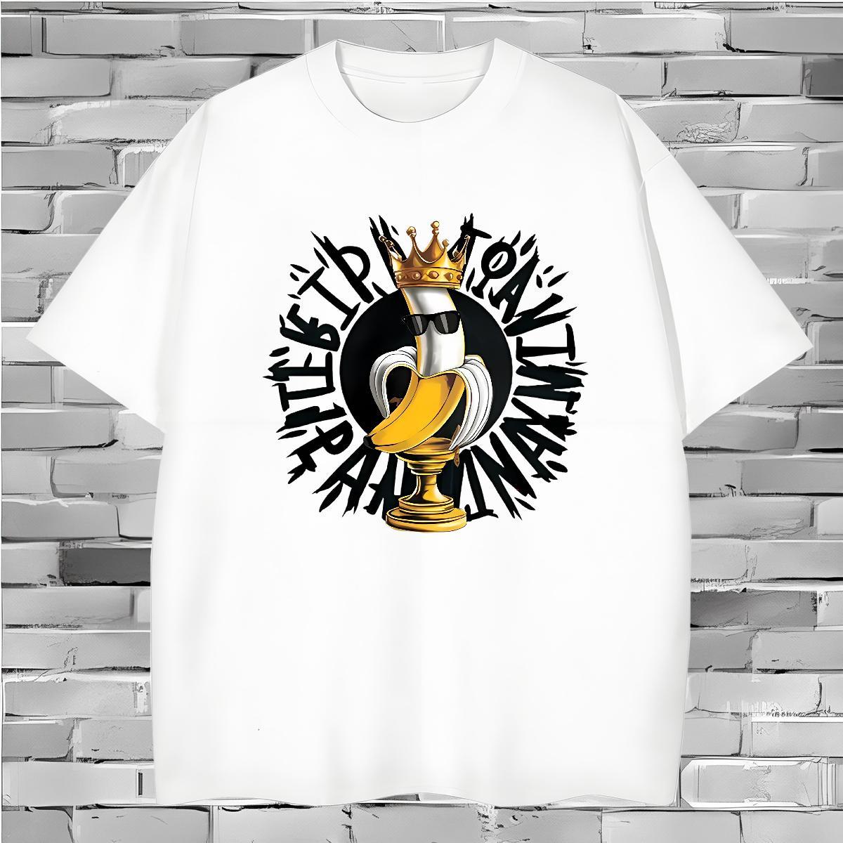 Brand Mens T Shirts banana Short Sleeve Soft Hip Hop White Plus Size 230g Cotton Men Tshirts Casual New Tees