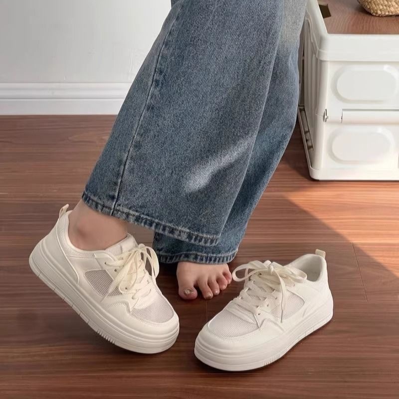 Ddmysports Student Female Autumn New Women S Thick Sole Board Ins Fashion Small White Sports Casual Bread Shoes Outdoor