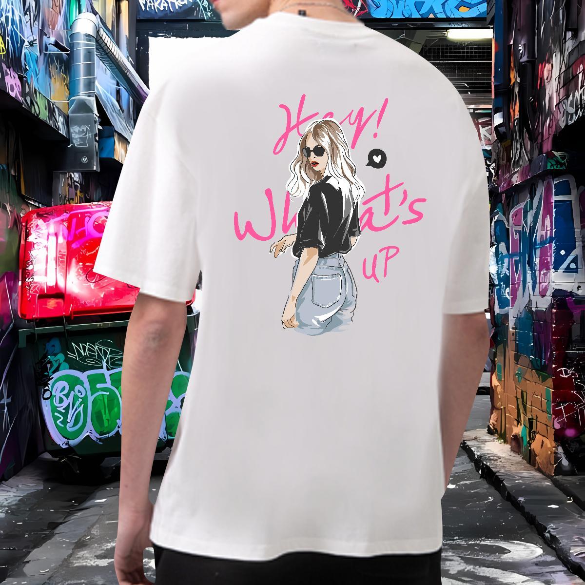 Fashion New T shirt person Clothings 230g Cotton Sport Popular Custom Printing Round Neck Short Sleeve Men Clothes T-Shirt