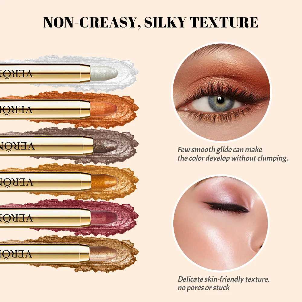 Highlighter Gloss Eyeshadow Pencil Double End Beads Bright Flash Eyeshadow Stick Anti Sweat Long High Color Eyeshadow MakeupCL240812