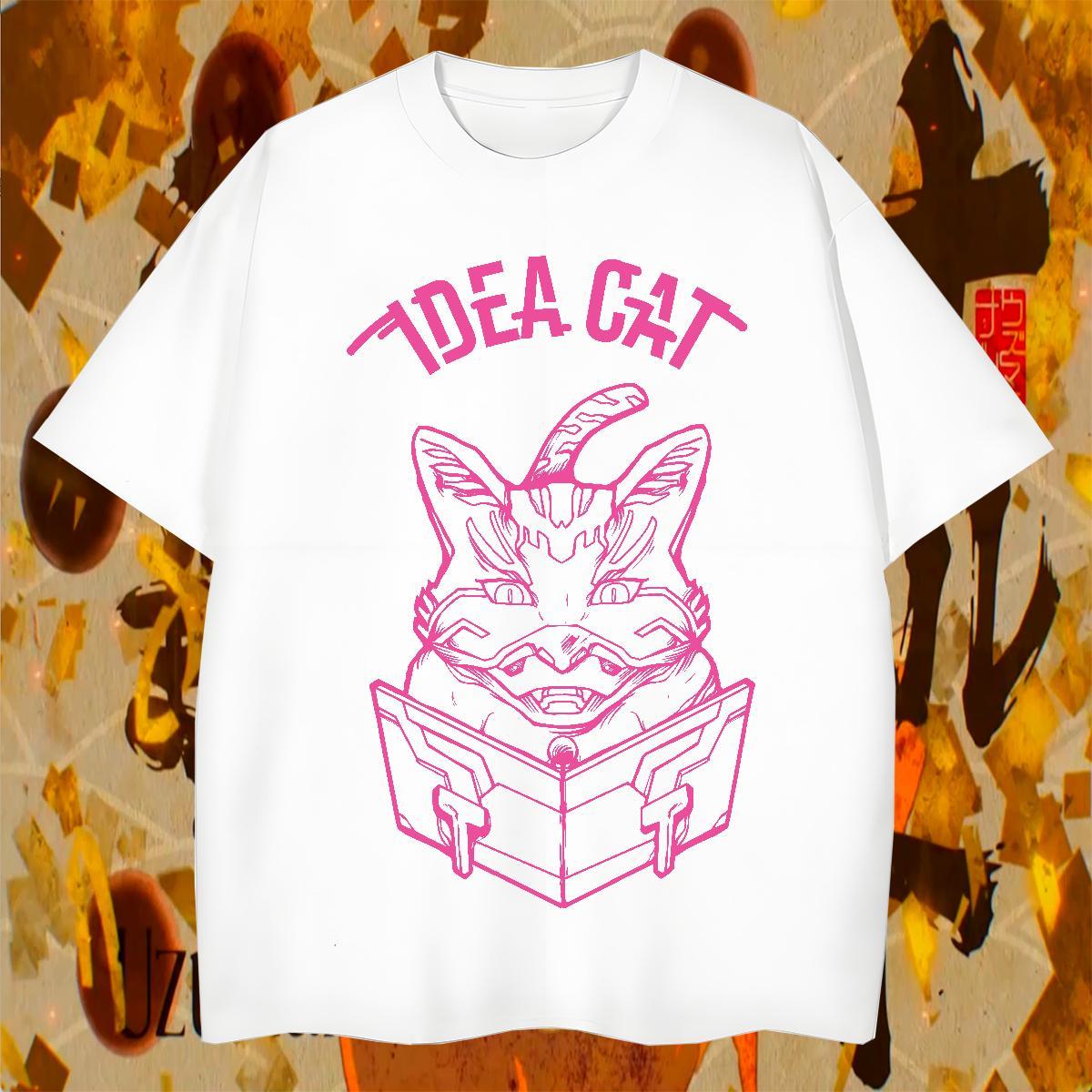 Designer Men Tees Casual 230g 100% Cotton White Plus Size Breathable cat T Shirts Men Factory Direct Clothes